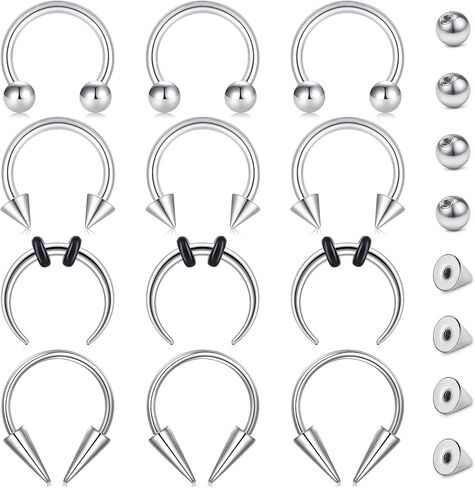 Zolure الحاجز خواتم الحاجز مجوهرات 16 جرام حدوة الحصان الأنف الدائري هوب الشفاه الدائري ثعبان دغة الأنف ثقب المجوهرات للنساء الرجال in Kuwait