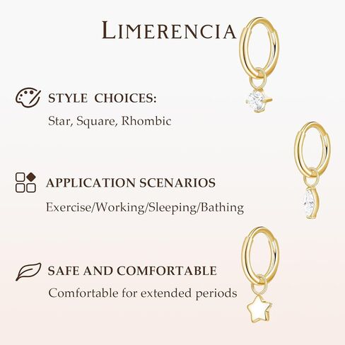 Limerencia G23 التيتانيوم الفرس الأطواق روك ثقب المجوهرات للنساء، هيبوالرجينيك 6mm 8mm 20G تتدلى Huggie هوب الغضروف محارة الحلزون هوب الأقراط in Kuwait