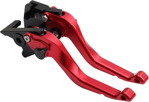 عتلات فرامل قصيرة لـ Kawasaki Ninja 500 2024-2025 6 أوضاع قابلة للتعديل لمقود الدراجة النارية رافعة فرامل من سبائك الألومنيوم لون أحمر صلب 1 زوج in Saudi Arabia