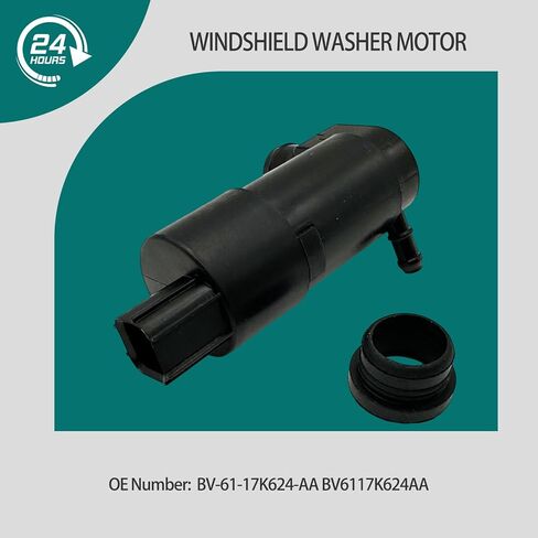 Black Windshield Washer Pump with Grommet Fit for Ford Transit-150 Transit-250 Transit-350 2016-2019 OE BV-61-17K624-AA BV6117K624AA Water Washer Fluid Pump for Ford Focus 2012-2018 in Kuwait