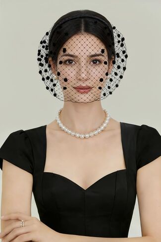 Coucoland 1920s شبكة الحجاب عقال - خمر الزعنفة الزفاف حفل زفاف الشاي Fascinator أنيقة قفص العصافير الحجاب للنساء in Kuwait