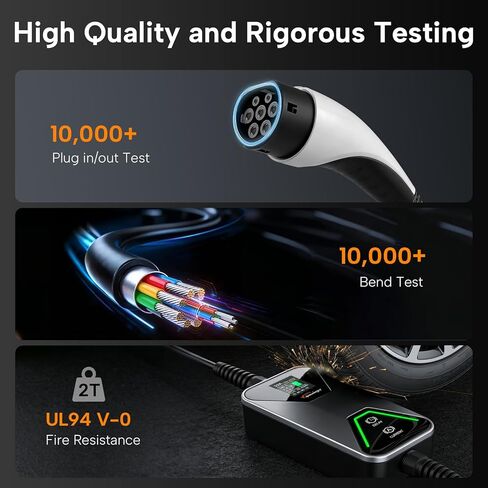 Type 2 EV Charger CEE 7.2KW 5M 8-32A Adjustable Current Type2 Portable Electric Car Charger for IEC 62196 PHEV/EV in Kuwait