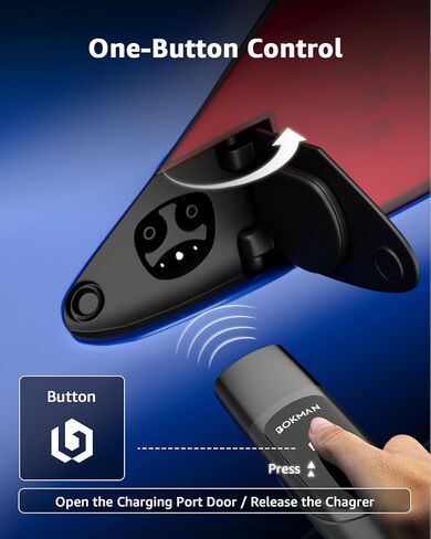 شاحن bokman المحمول من المستوى 2 والمستوى 1 لـ Tesla (240 فولت، 40 أمبير)، كابل 25 قدمًا ومقبس NEMA14-50 + محول NEMA 5-15 للمقبس المنزلي، تيار قابل للتعديل 6-40 أمبير مع مؤقت تأخير للطرز Y/X/3/S in Kuwait