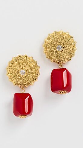 Maison Irem Women's Solea Earrings, Red, One Size in Kuwait