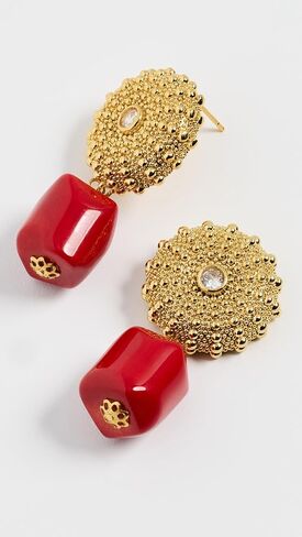 Maison Irem Women's Solea Earrings, Red, One Size in Kuwait