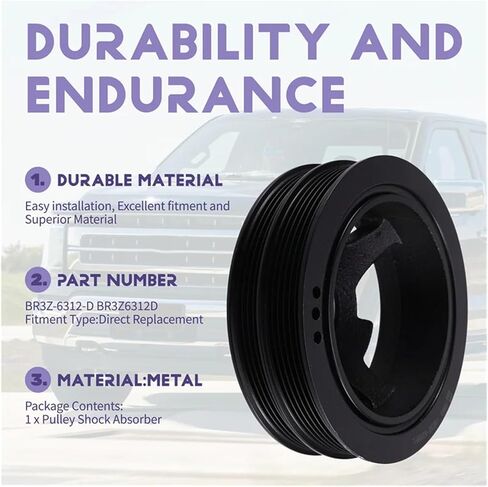 BR3Z-6312-D BR3Z6312D Car Pulley Shock Absorber Compatible For Ford F-150 Transit 2015-2023 Navigator Expedition 2003-2017 in Saudi Arabia