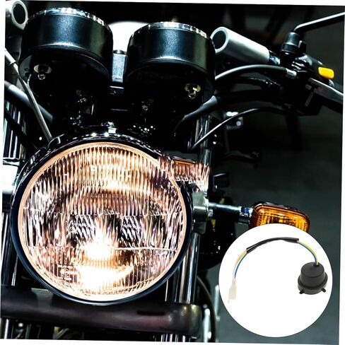 Motorcycle Headlight Wiring Harness Durable Dual Claw Light Socket for Pedal Motorcycles Electric Vehicles Easy Installation Motorcycle Accessory in Saudi Arabia