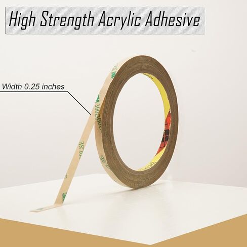 3M Double Sided Tape Heavy Duty Made of 300LSE 0.25"×36Ft Clear Mounting Tape Removable for Electronics Scrapbook LED Poster Art Craft in Kuwait