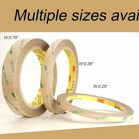 3M Double Sided Tape Heavy Duty Made of 300LSE 0.25"×36Ft Clear Mounting Tape Removable for Electronics Scrapbook LED Poster Art Craft in Kuwait