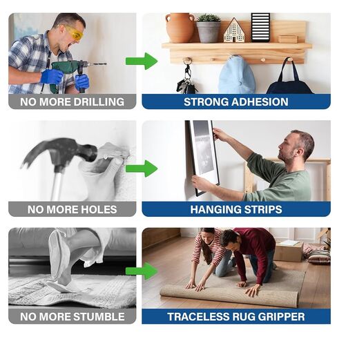 4In x 11.5Ft Double Sided Nano Tape, Heavy Duty Clear Mounting Tape, Extra Wide Reusable Adhesive for Posters, Carpets, Rugs, Picture Hanging in Saudi Arabia