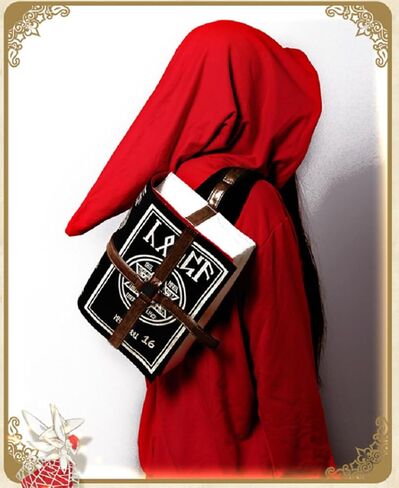 GK-O Anime Cosplay Magic Book Canvas PU Shoulder Bag Cross Body Bags Unisex Backpack in Kuwait