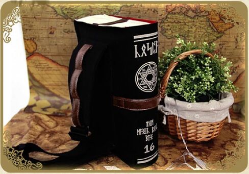 GK-O Anime Cosplay Magic Book Canvas PU Shoulder Bag Cross Body Bags Unisex Backpack in Kuwait