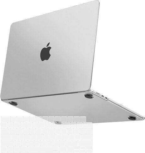 MOSISO Compatible with MacBook Air 13 inch Case 2025 2024 2023 2022 M4 A3240 M3 A3113 M2 A2681,Ultra-Thin Natural Original Color Hard Case&Keyboard Skin for MacBook Air 13.6 inch Case, Midnight Clear in Kuwait