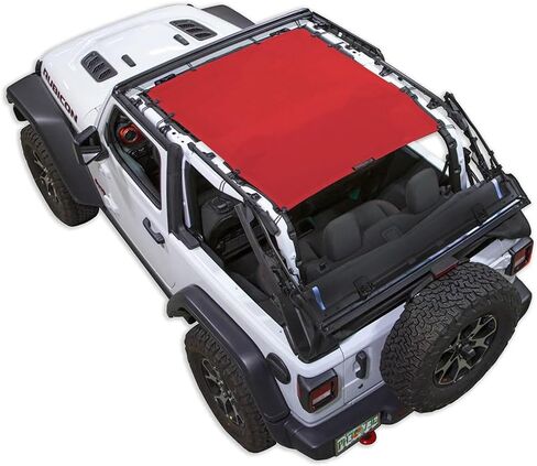 SPIDERWEBSHADE Original JL 2-Door Full Sunshade Top (2018-2026) متوافق مع Jeep Wrangler JL Rubicon Sahara Sport جميع الديكورات - وسادة هوائية آمنة - صناعة أمريكية - ضمان لمدة 10 سنوات (أسود) in Kuwait