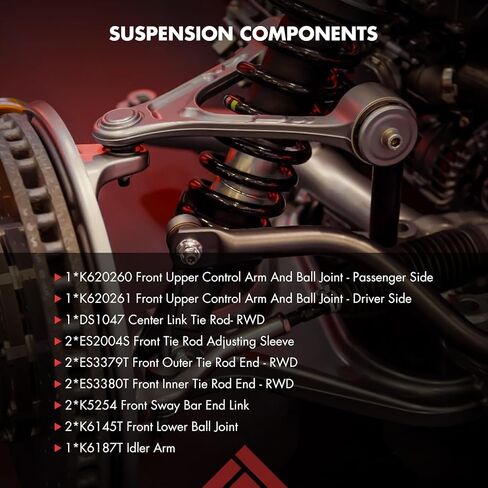 14pcs ASTOU Suspension Kit fit 1996-2005 for Chevrolet Blazer 1996-2003 for Chevrolet S10 1996-2001 for GMC Jimmy 1996-2003 for GMC Sonoma Upper Control Arm Center Link Tie Rod Sway Bar Ball Joint in Saudi Arabia