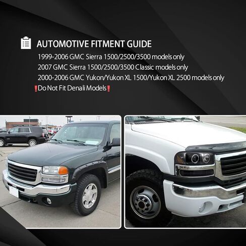 Autozensation متوافق مع GMC Sierra 1500 1999-2006، مصابيح إشارة LED متسلسلة سوداء لامعة، مجموعة زوج L+R in Saudi Arabia