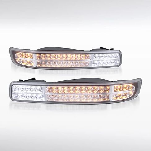Autozensation متوافق مع GMC Sierra 1500 1999-2006، مصابيح إشارة LED متسلسلة سوداء لامعة، مجموعة زوج L+R in Saudi Arabia