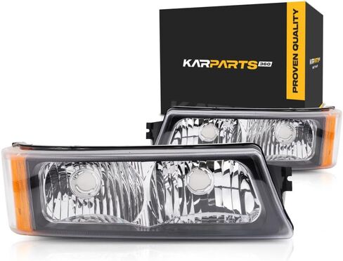 KarParts360 لـ 2003 2004 2005 2006 تشيفي سيلفرادو 1500 بدوره إشارة/مصباح إيقاف السيارة زوج السائق والركاب المصابيح الجانبية تباع بشكل منفصل DOT معتمدة لـ GM2520185 | 15199556 in Saudi Arabia