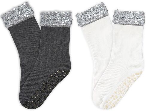 3 أزواج من الجوارب البيلاتيس اللطيفة للنساء بريق الترتر غير قابلة للانزلاق لليوجا، باري in Kuwait