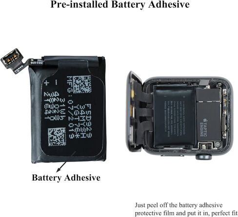 لسلسلة ساعات 3 42 مم مجموعات استبدال البطارية المتوافقة مع Apple Watch الجيل الثالث موديل A1859 A1861 A1891 مع دليل التثبيت ومجموعات أدوات الإصلاح in Kuwait