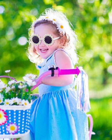 Sumind 24 Pairs Kids Daisy Sunglasses Flower Round Sunglasses for Toddler Child Beach Glasses Cute Eyewear Party Favor (White) in Saudi Arabia