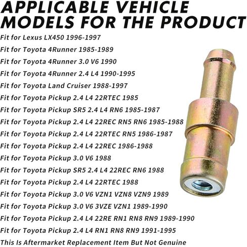 PCV Valve + Grommet Kit for Toyota Pickup 4Runner 2.4L 3.0L V6 1985-1995 for Lexus LX450 12204-35040 90480-18001 1220435040 9048018001 in Kuwait