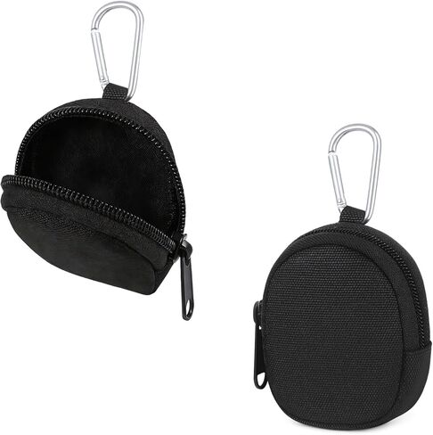 Small Keychain Pouch, Ring Pouch Mini Keychain Bag Black Coin Purse Keychains Key Pouchs Keychains Purse for Earphone Car Key Backpack Accessory in Saudi Arabia
