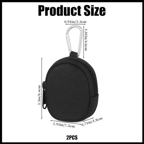 Small Keychain Pouch, Ring Pouch Mini Keychain Bag Black Coin Purse Keychains Key Pouchs Keychains Purse for Earphone Car Key Backpack Accessory in Saudi Arabia