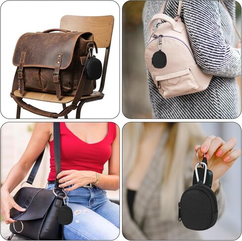 Small Keychain Pouch, Ring Pouch Mini Keychain Bag Black Coin Purse Keychains Key Pouchs Keychains Purse for Earphone Car Key Backpack Accessory in Saudi Arabia