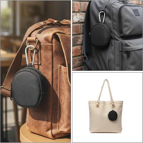 Small Keychain Pouch, Ring Pouch Mini Keychain Bag Black Coin Purse Keychains Key Pouchs Keychains Purse for Earphone Car Key Backpack Accessory in Saudi Arabia