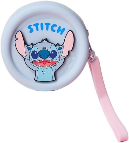MINISO Snoopy Stitch Character Silicone Coin Purse with Wrist Strap, Beige, Round Pouch (Snoopy) in Saudi Arabia