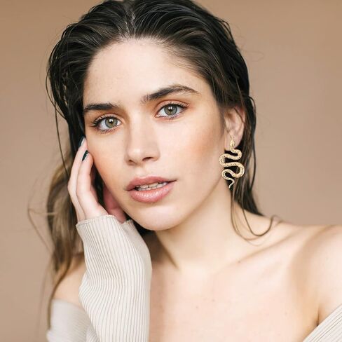 Halloween Snake Earrings for Women Gold Snake Earrings Silver Snake Stud Earrings Punk Snake Earrings Gothic Jewelry Halloween Costume Accessories in Saudi Arabia