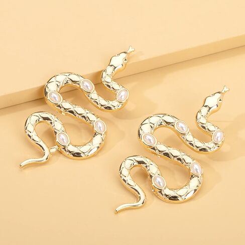 Halloween Snake Earrings for Women Gold Snake Earrings Silver Snake Stud Earrings Punk Snake Earrings Gothic Jewelry Halloween Costume Accessories in Saudi Arabia