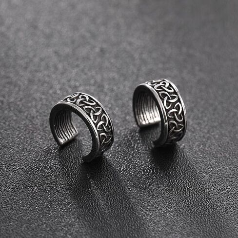 Celtic Knot Ear Cuff Earrings, Trinity Knot Clip on Earrings, Stainless Steel Witches Knot Non Piercing Earrings for Women Men in Saudi Arabia