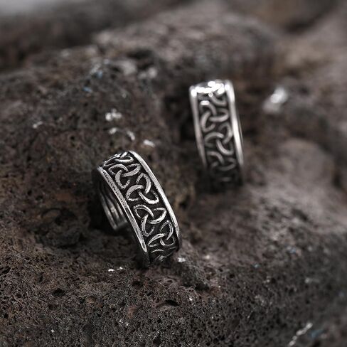 Celtic Knot Ear Cuff Earrings, Trinity Knot Clip on Earrings, Stainless Steel Witches Knot Non Piercing Earrings for Women Men in Saudi Arabia