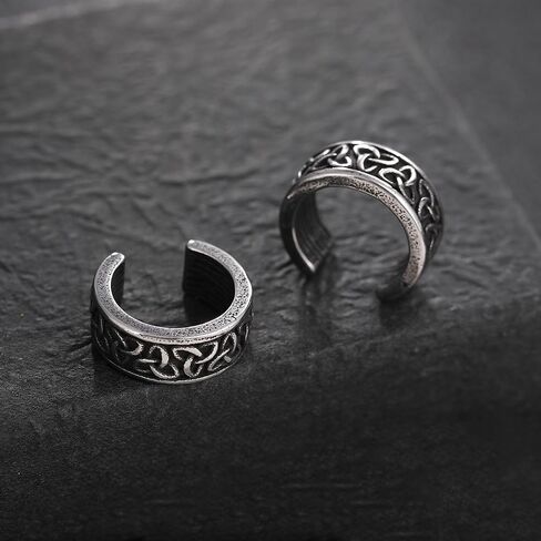Celtic Knot Ear Cuff Earrings, Trinity Knot Clip on Earrings, Stainless Steel Witches Knot Non Piercing Earrings for Women Men in Saudi Arabia
