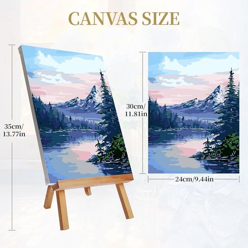 مجموعة الطلاء بالأرقام من نينونلي مع قماش مؤطر مقاس 12 × 16 بوصة، 4 عبوات طلاء سلحفاة البحر الشاطئية حسب الأرقام مجموعات فنية للبالغين المبتدئين مع حامل خشبي، فرش طلاء، طلاء أكريليك، in Kuwait