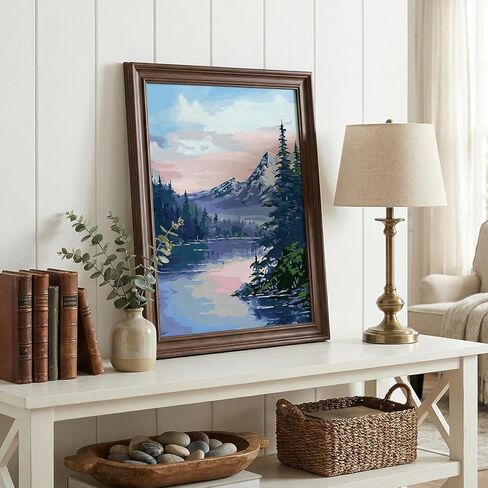 مجموعة الطلاء بالأرقام من نينونلي مع قماش مؤطر مقاس 12 × 16 بوصة، 4 عبوات طلاء سلحفاة البحر الشاطئية حسب الأرقام مجموعات فنية للبالغين المبتدئين مع حامل خشبي، فرش طلاء، طلاء أكريليك، in Kuwait