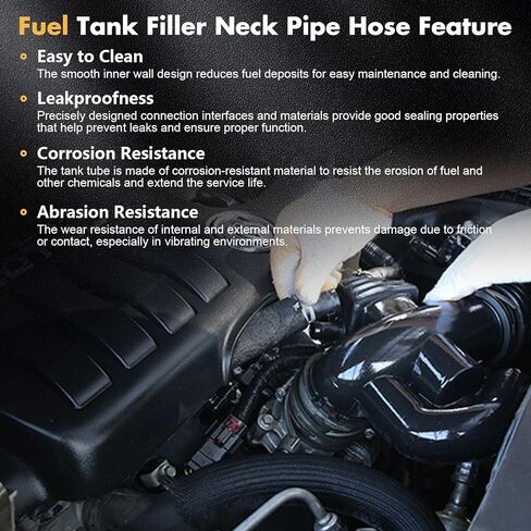 Gas Tank Fuel Filler Neck Hose Pipe Tube for Chevrolet C1500 4.3L 1988-1996 for Chevrolet C1500 5.0L 1988-1997 for Chevrolet C1500 5.7L 1988-1997 for Chevrolet C1500 7.4L 1990-1993 in Saudi Arabia