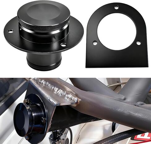 طقم عنق حشو خزان الوقود عن بعد 17‑2530 باستخدام الحاسب الآلي، رقبة من الألومنيوم الخام مع غطاء غاز مطابق ودعامة فولاذية ملحومة تناسب وصلة خرطوم 2 بوصة مستقيمة باللون الأسود in Kuwait