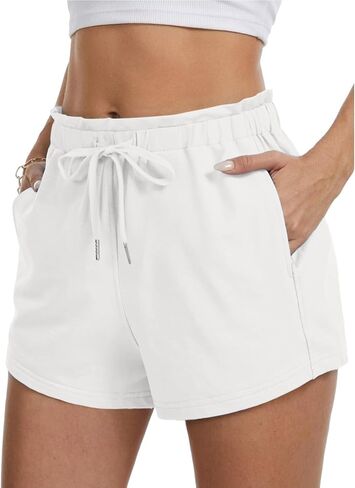 Feiersi Women's Lounge Shorts with Pockets Summer Soft Drawstring Athletic Casual Sweat Shorts in Saudi Arabia