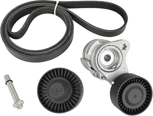 Tykick Serpentine Belt Tensioner Idler Pulley Drive Kit for BMW 128i 323i 325i 325xi 328i xDrive 328xi 330i 330xi 525i 525xi 528i xDrive 528xi 530i 530xi X3 X5 2006-2013 2.5L 3.0L L6 Replaces ADK0022P in Saudi Arabia