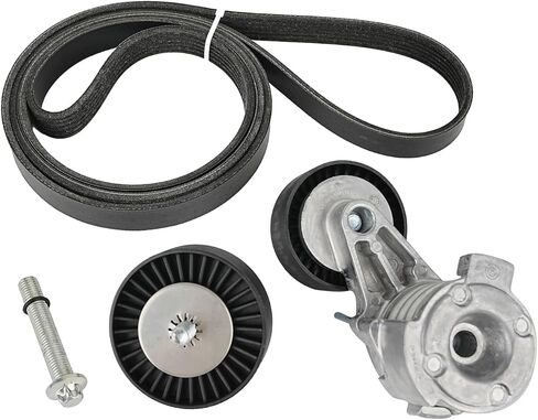 Tykick Serpentine Belt Tensioner Idler Pulley Drive Kit for BMW 128i 323i 325i 325xi 328i xDrive 328xi 330i 330xi 525i 525xi 528i xDrive 528xi 530i 530xi X3 X5 2006-2013 2.5L 3.0L L6 Replaces ADK0022P in Saudi Arabia