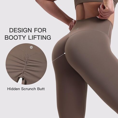 المرأة تجريب طماق اليوغا السراويل لا الجبهة التماس 25 "/28" عالية الخصر مخفي قطب بعقب رياضي الجوارب الصالة الرياضية in Kuwait