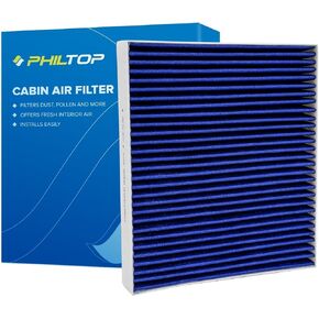 فلتر هواء كابينة PHILTOP، بديل لـ GV60، Elantra، Elantra N، Ioniq 5، Santa Cruz، Santa Fe، Sonata، Tucson، K5، Niro، Sorento، Sportage، ACF286 (CF12820) فلتر مع الكربون المنشط in Kuwait