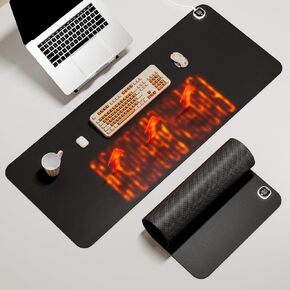 Heated Desk Pad, 31.5x13 inch Heated Mouse Pad, Large PU Leather Desk Hand Warmer with 3 Heat Settings & Auto Shut-Off, Desk Mat for Office, Gaming 110V (Coffee) in Kuwait