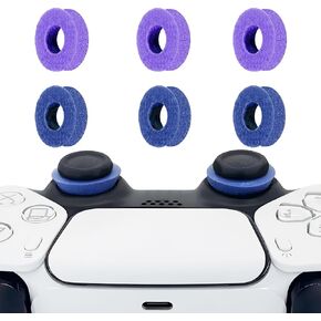 MYSTICHOME 8 حزم من الحلقات الدقيقة لمساعدة PS5، لجهاز PS4، متوافقة مع ملحقات وحدات تحكم Xbox - التحكم بحلقات سيليكون ناعمة، متوافقة مع ألعاب Fortnite وFPS، أخضر + أرجواني + أسود + أزرق in Kuwait