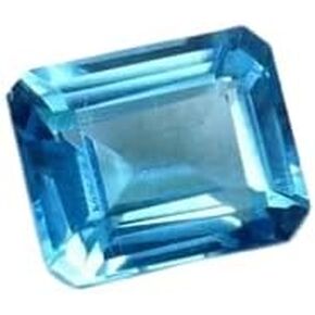 Natural Blue Aquamarine Gemstone 8-9 CT – Emerald Cut, Certified Loose Stone for Jewelry Making in Saudi Arabia