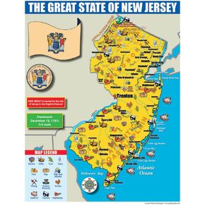 Gallopade Publishing Group New Jersey State Map for Students - Pack of 30 (9780635106575) in Saudi Arabia