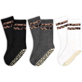 3 أزواج من الجوارب البيلاتيس المخططة اللطيفة للنساء جوارب مخططة غير قابلة للانزلاق لليوجا، وباري، وحافية القدم in Kuwait